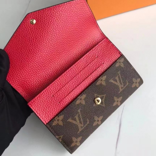 Louis Vuitton Compact Wallet Pallas Monogram Cerise 6 Inches M60140