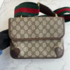 Gucci Neo Vintage GG Supreme Messenger Bag Brown Canvas Leather brown small