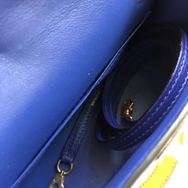 [Premium Quality] – Hermès Kelly Mini II Bag Blue 7.5 Inches