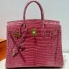 [Premium Quality] – Hermès Birkin Bag Fuchsia Crocodile 11.8 Inches