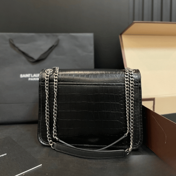 Saint Laurent Niki Bag Black Croc 11 Inches