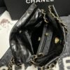 [Premium Quality] – Chanel 22 Mini Handbag Shiny Crystal Pearls Gold Tone Metal Black 7.8 Inches As3980 B10672 94305