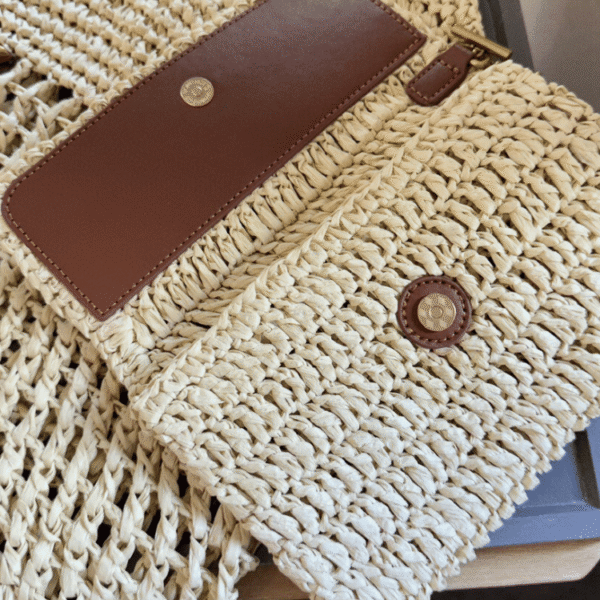 8-54 Include (Express shipping) – Saint Laurent Icare Maxi Raffia Tote Bag 14.2 Inches 772191Gaaek2063
