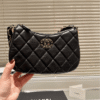 Chanel Woven Straw Tote Bag Black 15.0 Inches