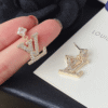 Louis Vuitton Lv Charm Drop Earrings Gold-Tone