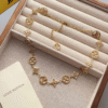 Louis Vuitton Monogram Bloom Necklace Gold-Tone