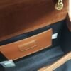 Saint Laurent Envelope Medium Matelassé Suede Shoulder Bag Brown 9.6 Inches