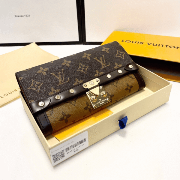 Louis Vuitton Trunk Long Wallet Monogram Brown 7.5 Inches