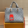 Louis Vuitton Onthego PM Denim Monogram 11.8 Inches M24897