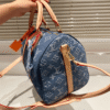 8-87 Louis Vuitton Keepall 30 Denim Monogram Blue 12 Inches