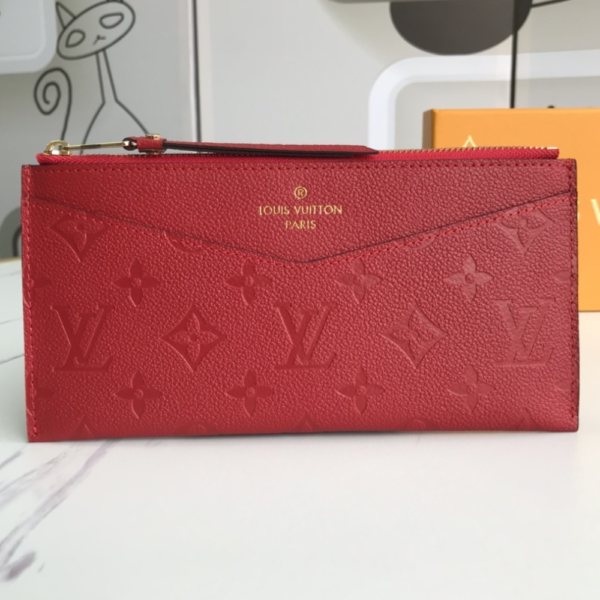 Louis Vuitton Pochette Melanie Monogram Empreinte Cerise 9 Inches M68712
