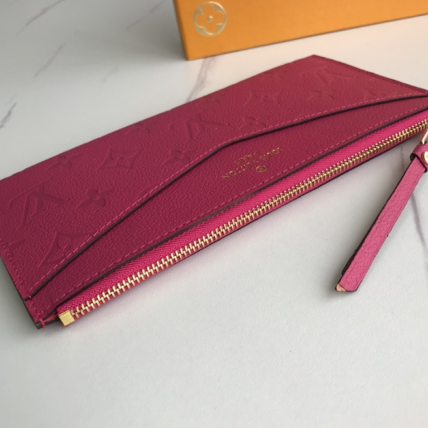 85-1 Louis Vuitton Pochette Melanie Monogram Empreinte Fuchsia 9 Inches M68712