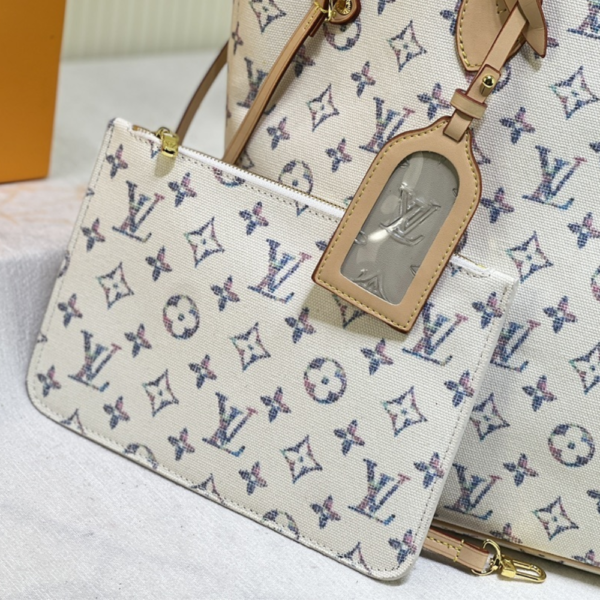 Louis Vuitton Neverfull MM Multicolor Beige 12.2 Inches M24905