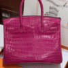Hermès Birkin Bag Fuchsia Crocodile 11.8 Inches