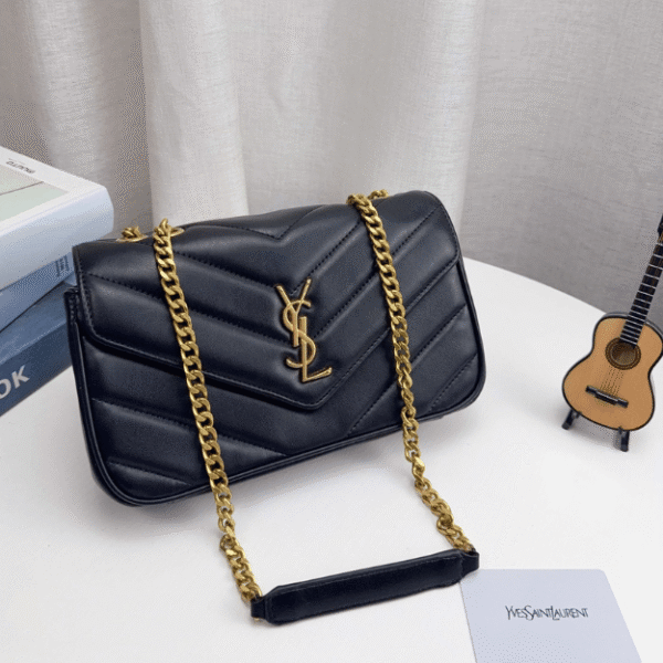 Saint Laurent Loulou Bag Black Quilted 10.6 Inches 801437AAEAX1000