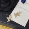 Louis Vuitton Lv Charm Drop Earrings Gold-Tone