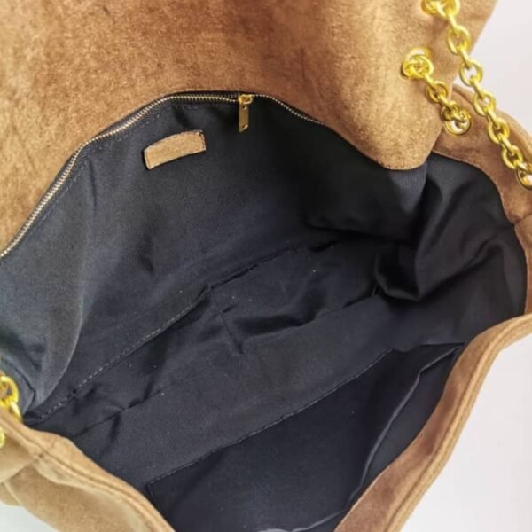 9-53 Saint Laurent Large Jamie 4.3 In Suede Brown 16.9 Inches 7424311U8P72102
