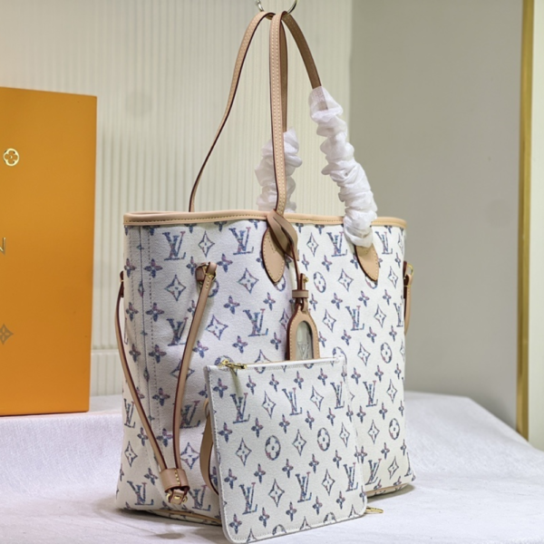 Louis Vuitton Neverfull MM Multicolor Beige 12.2 Inches M24905