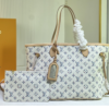 Louis Vuitton Neverfull MM Multicolor Beige 12.2 Inches M24905