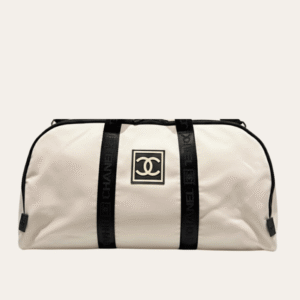 Chanel Duffle Bag White 19.3 Inches