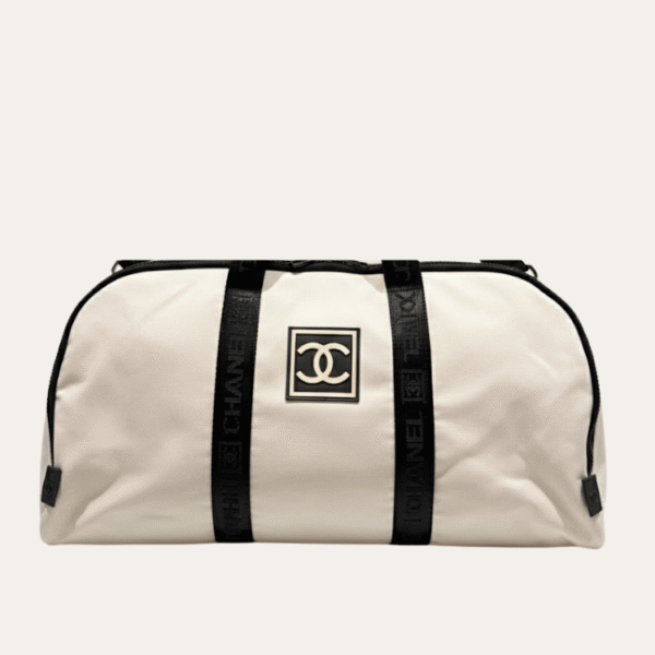 Chanel Duffle Bag White 19.3 Inches