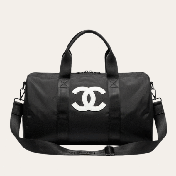 Chanel Nylon Duffle Bag Black 21.7 Inches