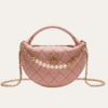 Chanel Quilted Chain Around Pouch Pink 7.5 Inches