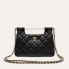 AURCN-BAG1020 Chanel Small Tote Shini Pearls Gold-Tone Metal Black 9.1 Inches
