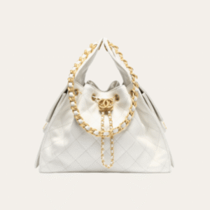 Chanel 25 Small Hand Bag White 13.4 Inches