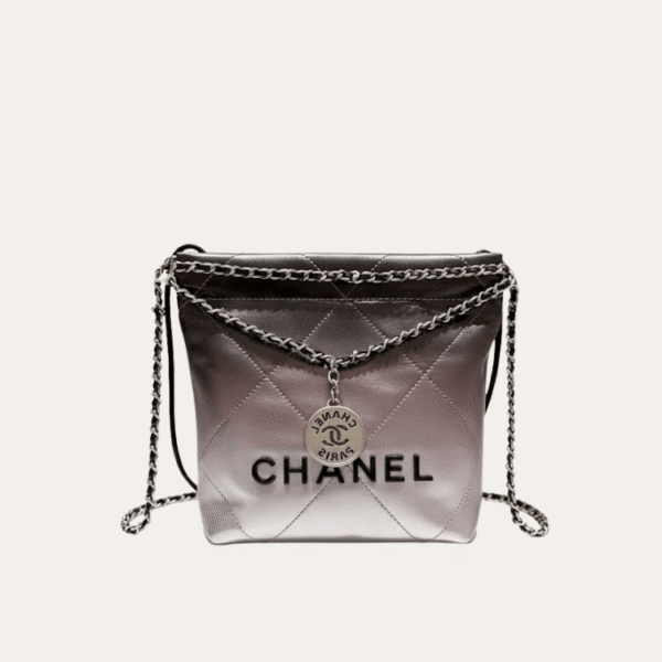AURCN-BAG1028 Chanel 22 Mini Drawstring Bucket Bag Ombere 7.9 Inches