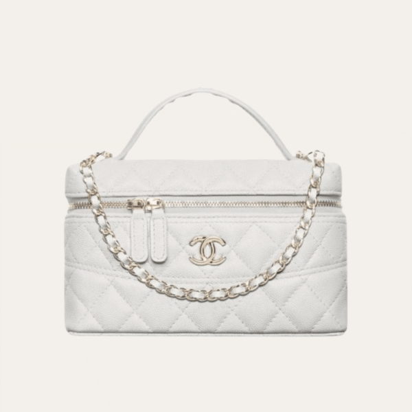 Chanel Vanity With Chain White 7.9 Inches
