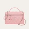 Chanel Vanity With Chain Pastel Pink 7.9 Inches