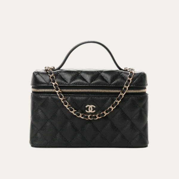 Chanel Vanity With Chain Black 7.9 Inches