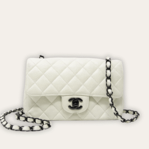 Chanel Classic Square Mini Flap Bag White 7.9 Inches
