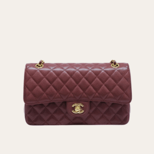 Chanel Classic Medium Flap Bag Plum 10.2 Inches