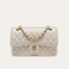 Chanel Classic Medium Flap Bag White 10.2 Inches