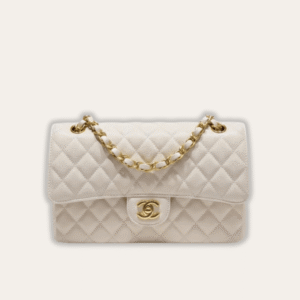Chanel Classic Medium Flap Bag White 10.2 Inches