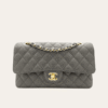Chanel Classic Medium Flap Bag Grey 10.2 Inches