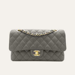 Chanel Classic Medium Flap Bag Grey 10.2 Inches