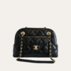 Chanel Quilted Bowling Bag Black 13.0 Inches