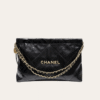Chanel 22 Horizontal Bucket Bag Black 13.8 Inches