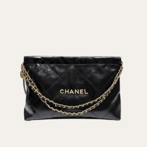 Chanel 22 Horizontal Bucket Bag Black 13.8 Inches