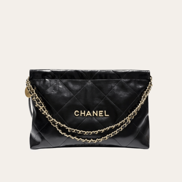 Chanel 22 Horizontal Bucket Bag Black 13.8 Inches