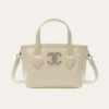 Chanel Vanity Mini Tote Bag With Crystal Cc Logo Off-White 6.3 Inches