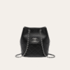 Chanel Drawstring Bucket Bag Black 7.9 Inches