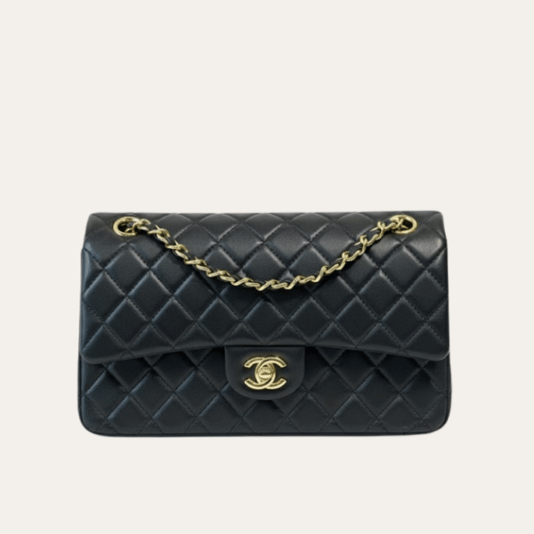 AURCN-BAG1088 Chanel Classic Flap Bag Black 9.8 Inches