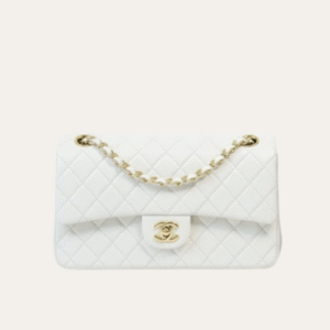 Chanel Classic Flap Bag White 9.8 Inches