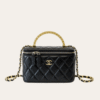 Chanel Mini Vanity Case With Top Handle Black 6.3 Inches