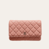 Chanel Flap Bag Woc (Wallet On Chain) Light Pink 7.5 Inches