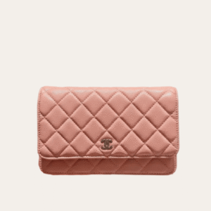Chanel Flap Bag Woc (Wallet On Chain) Light Pink 7.5 Inches